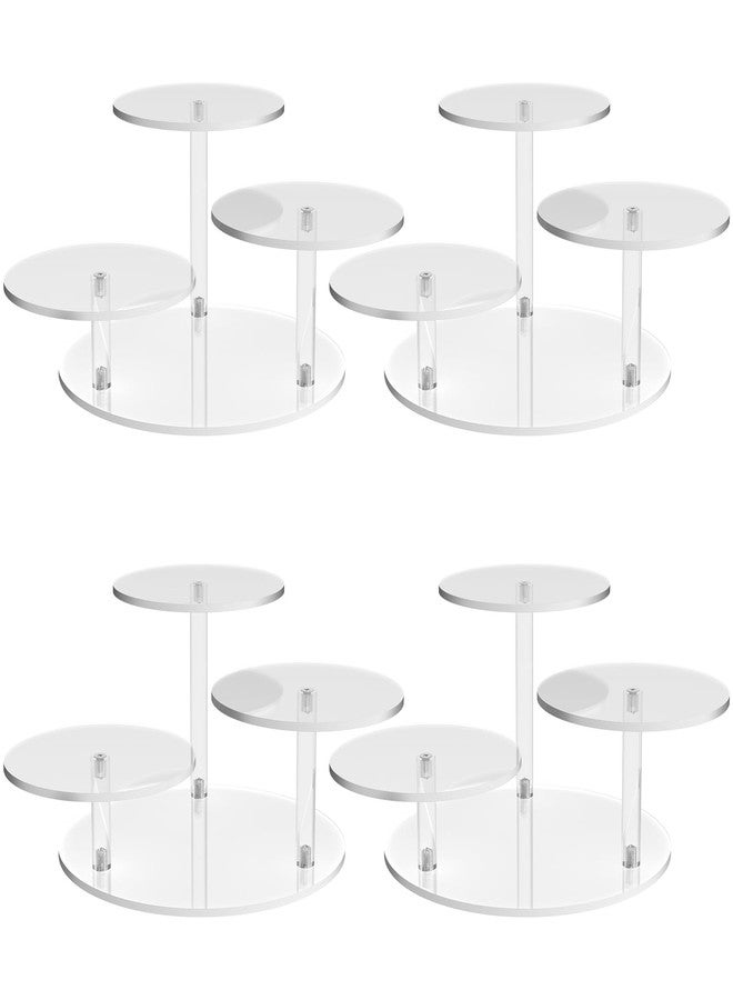 NiHome 3-Tier Acrylic Stand Risers for LEGO Botanical, Figurine Shelf Clear (Clear,4 PCS) - Image 1