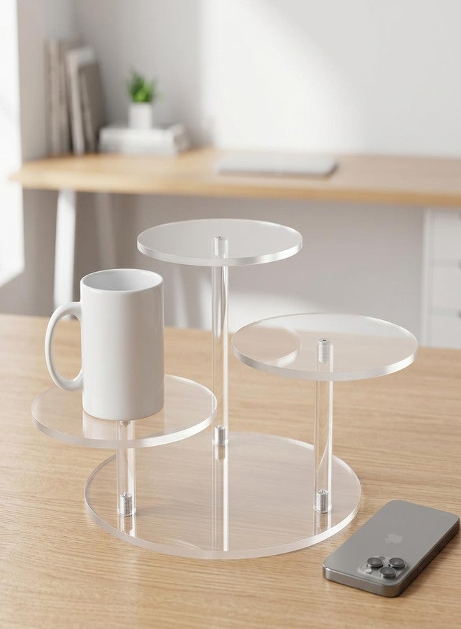 NiHome 3-Tier Acrylic Stand Risers for LEGO Botanical, Figurine Shelf Clear (Clear,4 PCS) - Image 2