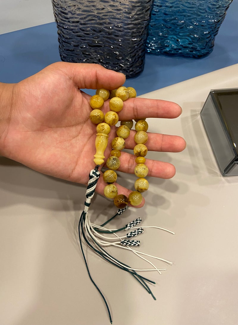 Top Quality Natural Baltic Amber Prayer Beads For Men 25 Beads Big Size - Image 3