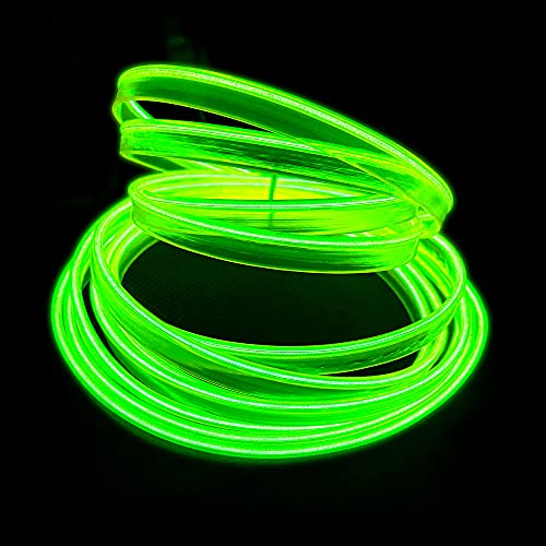 Maxlaxer El Wire Lemon Green Interior Car LED Strip Lights, 10M Neon Wire USB 5V with Fuse Protection for Automotive Interior Decoration, with 6mm Sewing Edge - Image 3