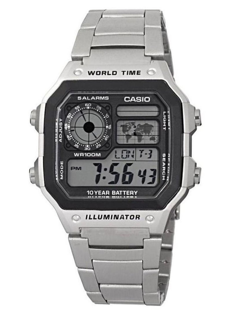 CASIO Men Youth Series Quartz Analog-Digital Watch AE-1200WHD-1AVDF - 42 mm - Silver - Image 1