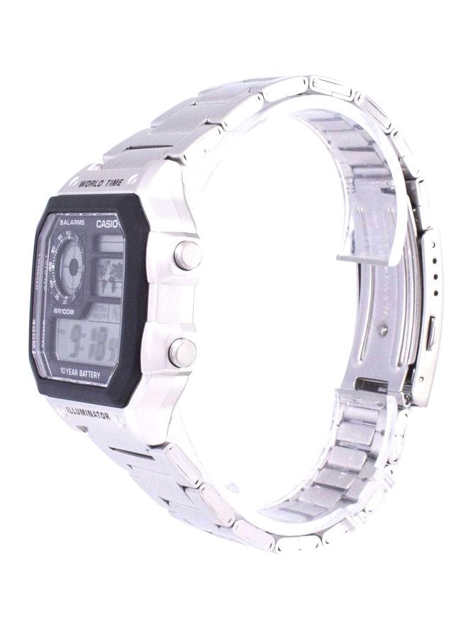 CASIO Men Youth Series Quartz Analog-Digital Watch AE-1200WHD-1AVDF - 42 mm - Silver - Image 5