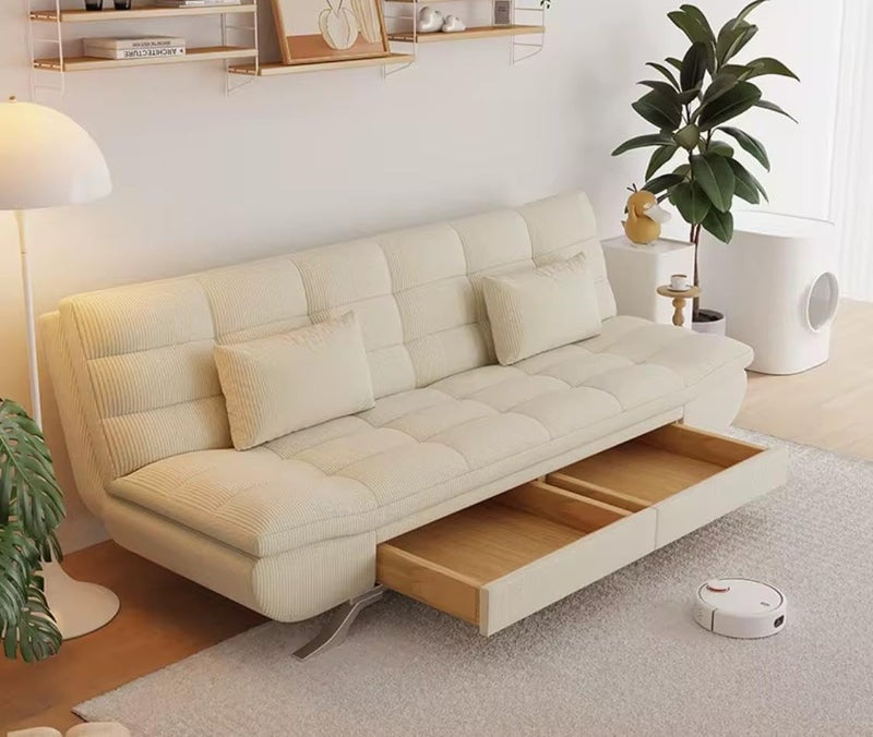 Cozy Homes Modern Convertible Sofa Bed with Storage Drawers - Image 1