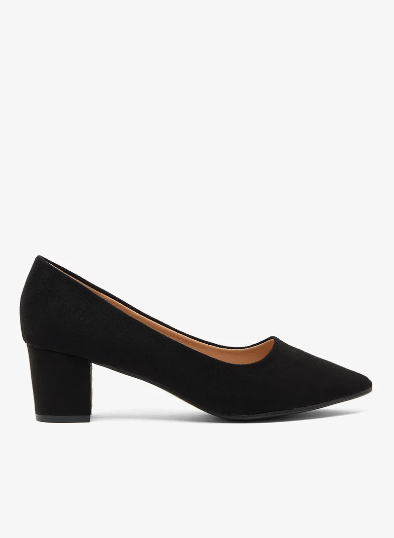 Block Heeled Pointed Pump