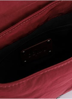 DejaVu Burgundy Quilted Pattern Cross Body Bag  - Image 5