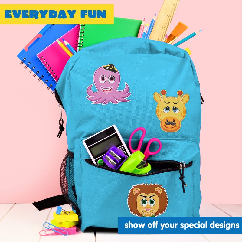 JOYIN 90 PCS 9.8â€x6.7 Make-a-face Sticker Sheets Make Your Own Animal Mix and Match Sticker Sheets with Safaris, Sea and Fantasy Animals Kids Party Favor Supplies Craft - Image 5