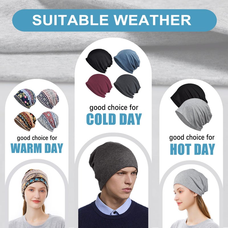 ELLEWIN Slouchy Beanie Hip-Hop Hats Cap for Men Women Soft Lightweight Running Adult Beanie Hats - Image 2