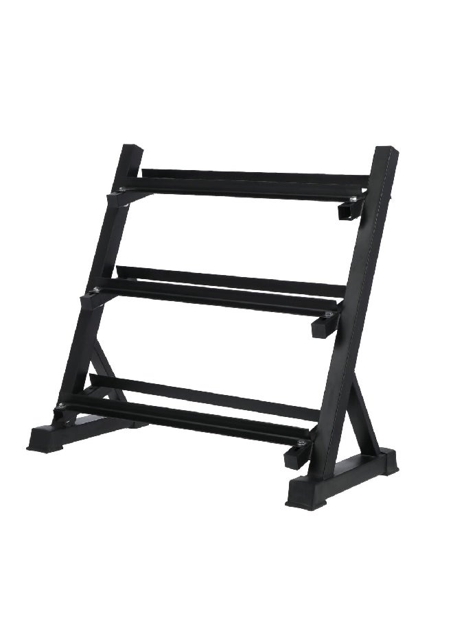 BODY SCULPTURE High Quality  Metal 10-Pair Dumbbell Rack Black  - Image 2