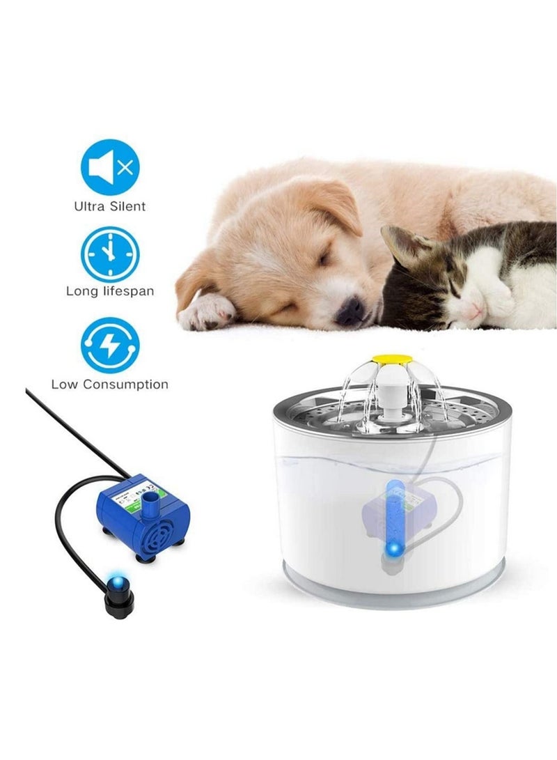 2.4L Flower Style Automatic Electric Pet Water Fountain Dog Cat Drinking Bowl Automatic Water Cut-off Drinking Machine - Image 3
