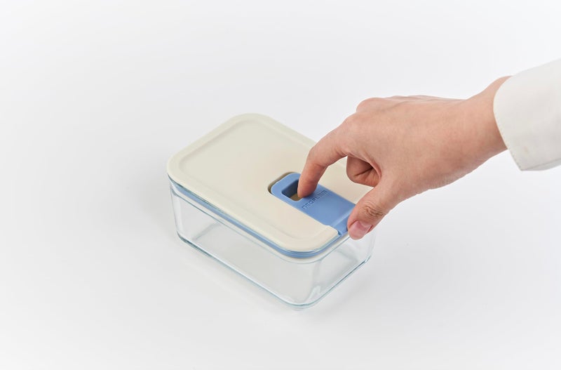 Neoflam Perfect Seal Glass Food Storage Containers Airtight Easy to Open Durable Heat Resistant Glass 2300 ml Rectangle - Image 3