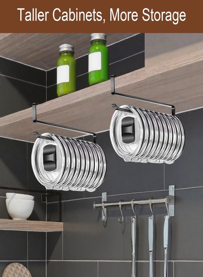 DFD Tumbler Lid Organizer,2 Pcs Cup Lid Organizer for Yeti Tumbler Lids,Single Water Bottle Lid Organizers Holds Up to 12 Lids, Space Saving Under Cabinet Lids Holder Rack (2) - Image 3