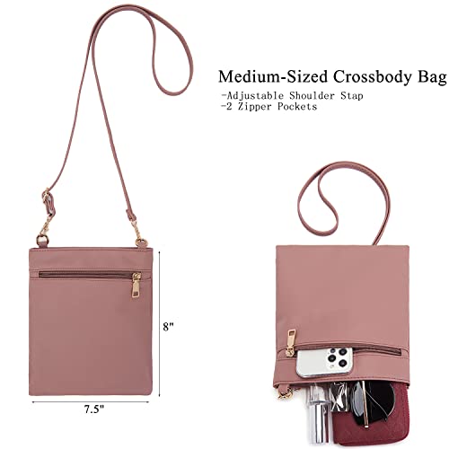 Idesort Large Crossbody Bags Ladies Shoulder Handbags Purse and Wallet Set for Women Hobo Purses RosePink - Image 3