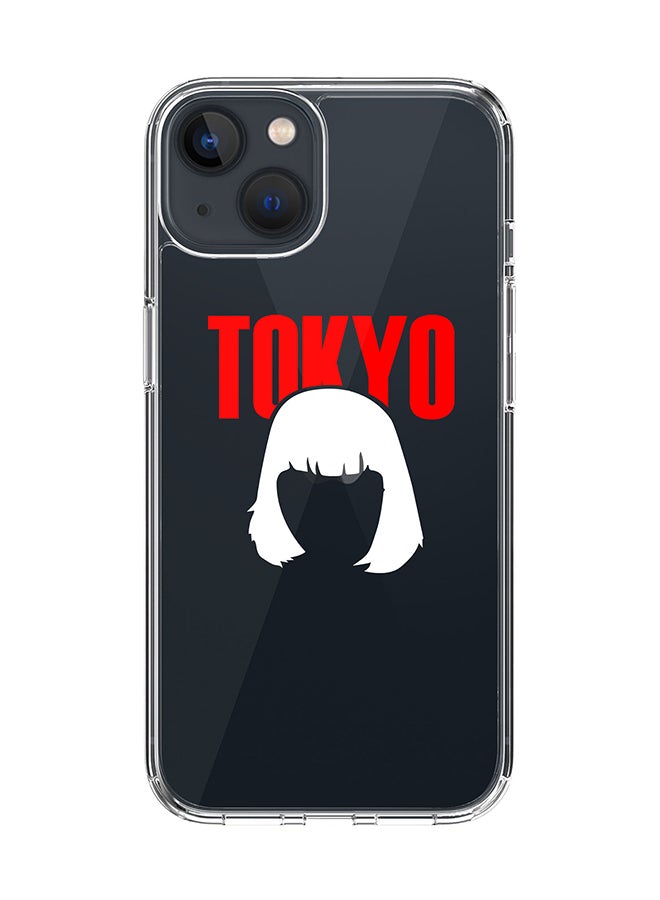 Stylizedd Classic Clear for Apple iPhone 14 Case Hybrid Soft Cover Flexible Edges Anti Drop TPU PC Gel Thin Transparent Cover [ Designed for Apple iPhone 14 ] - Tokyo