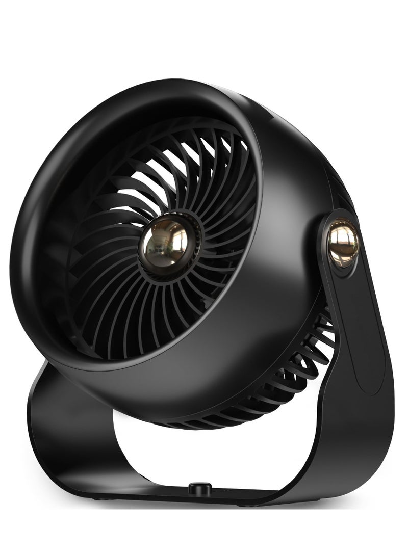 كيلا مروحة مكتب، مروحة تدوير هواء هادئة مقاس 6 بوصات، 3 سرعات مع تدفق هواء قوي، مروحة محمولة تدور 90 درجة لغرفة النوم والمنزل والمكتب والسفر - Image 1