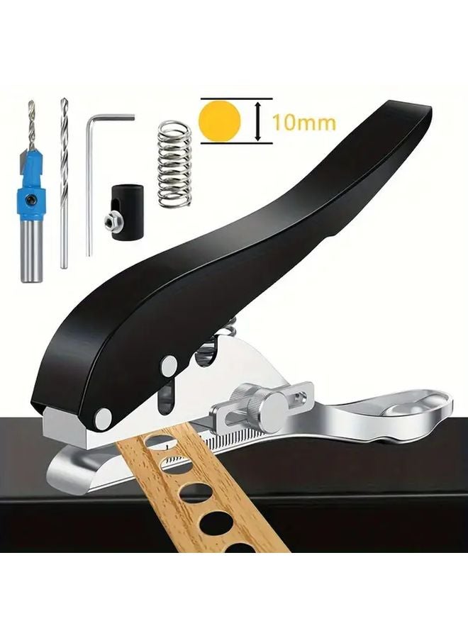 10mm Manual Punch Press Tool Professional Woodworking Edge Banding Set Metal Countersink Drill Bit - Image 2