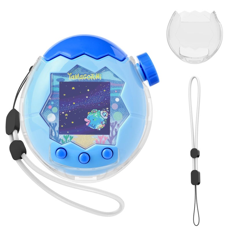 SGHLDE for Tamagotchi Paradise Clear Case with Lanyard, Body and Screen Guard for Tamagotchi Paradise Accessories,Transparent Hard Display Box Ideal for DIY Fans and Collectors (No Device/Film) - Image 1