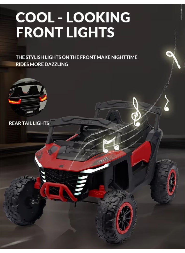 لحظة مرح سيارة جيب كهربائية كبيرة مزودة ببابين وبطارية وتعمل بجهاز تحكم عن بعد ويمكن للاطفال ركوبها وقيادتها - Image 5