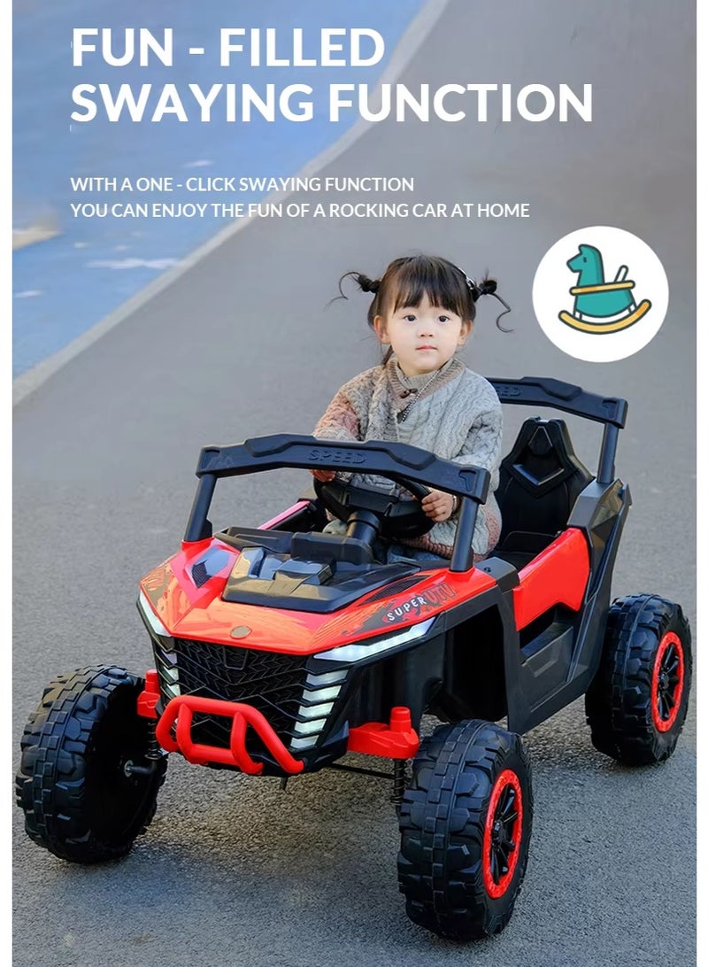 لحظة مرح سيارة جيب كهربائية كبيرة مزودة ببابين وبطارية وتعمل بجهاز تحكم عن بعد ويمكن للاطفال ركوبها وقيادتها - Image 4