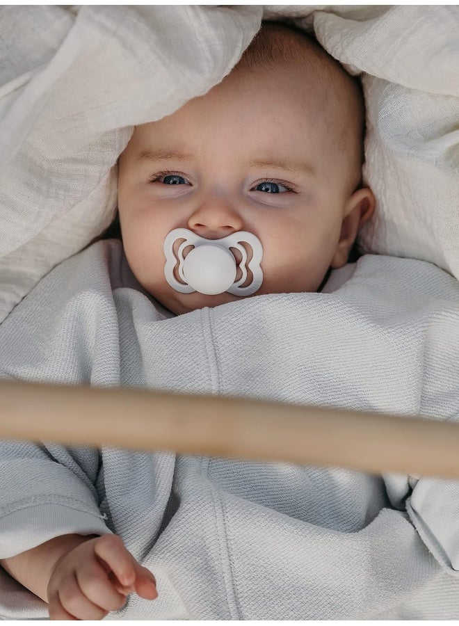 Bibs Pacifier Supreme Latex Size 1 - Baby (0-6M) 2pcs - Vanilla/Dark Oak - Image 4