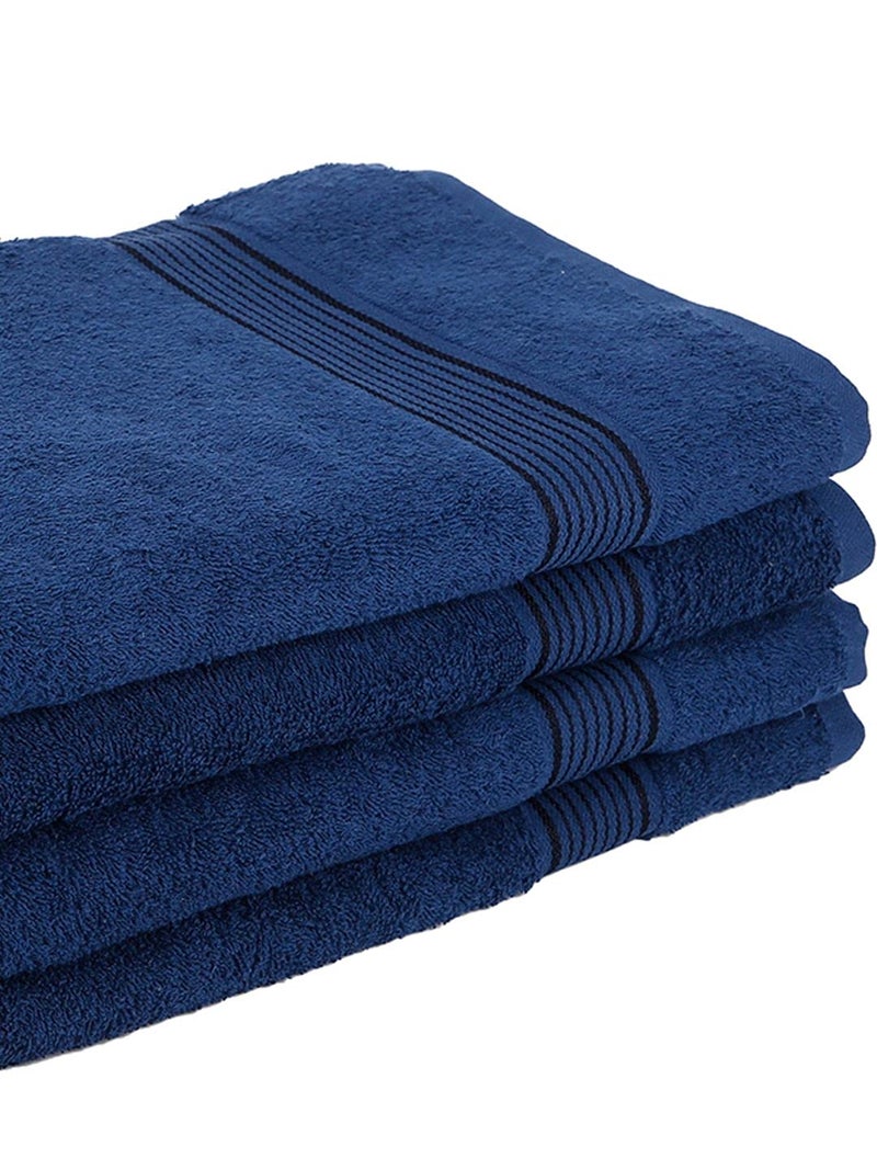 KOPA by Bianca 400 GSM 100% Cotton Soft Terry Towel l 4pc Bath Towel l Towel Bath l Head Bath Towel for Women l D`Ross l Navy Blue - Image 3