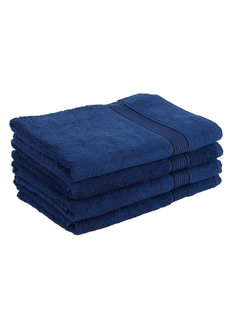 KOPA by Bianca 400 GSM 100% Cotton Soft Terry Towel l 4pc Bath Towel l Towel Bath l Head Bath Towel for Women l D`Ross l Navy Blue - Image 4