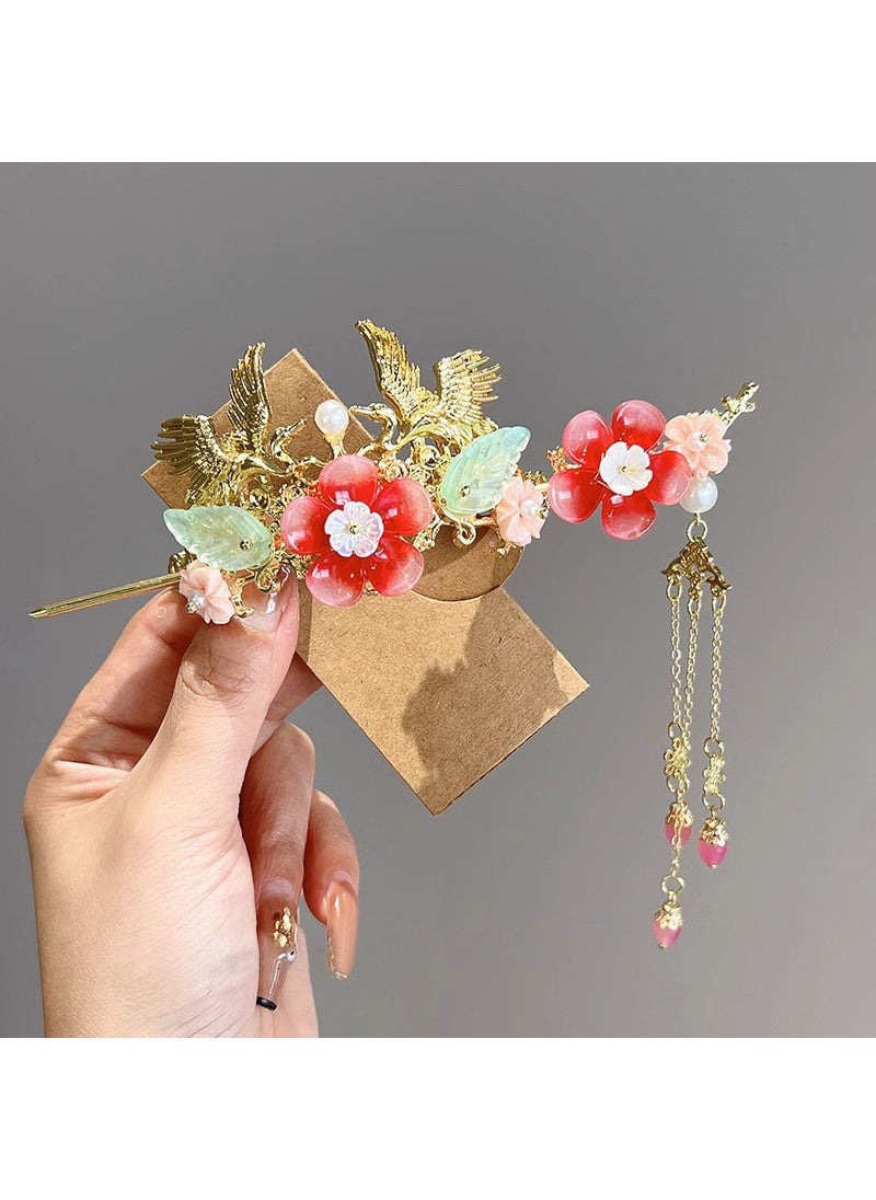Generic Chinese Style Kids Hair Crown Traditional Hanfu Accessory Chi Mu [One Set]] 