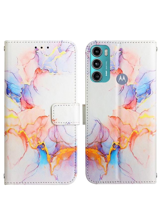 S-TOP Case For Motorola Moto G40 / G60 PT003 Marble Pattern Flip Leather Phone Case - Image 2