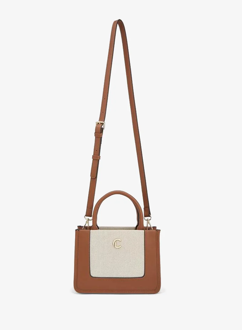 Le Confort Textured Canvas Mini Tote Bag With Detachable Strap