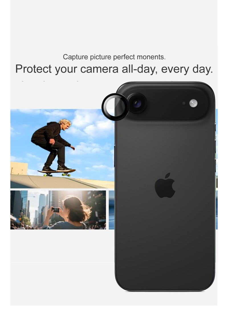 GMATE For Apple iPhone 17 Air -  Tempered Glass High-Definition 3D Lens Protector , Tempered Glass Camera Guard with Anti-Scratch and Drop Protection - Black - Image 3