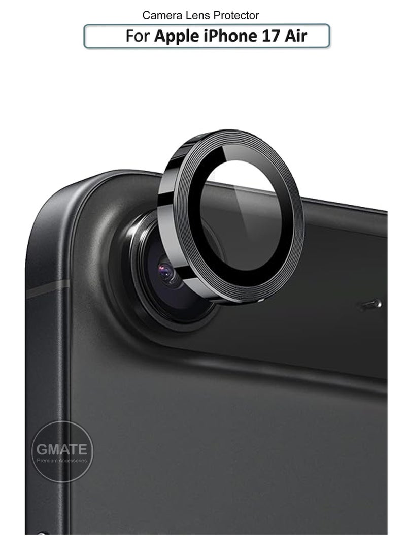 GMATE For Apple iPhone 17 Air -  Tempered Glass High-Definition 3D Lens Protector , Tempered Glass Camera Guard with Anti-Scratch and Drop Protection - Black - Image 1