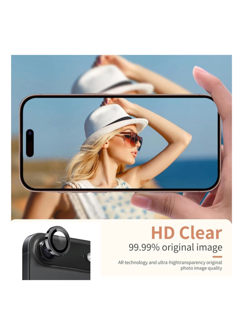 GMATE For Apple iPhone 17 Air -  Tempered Glass High-Definition 3D Lens Protector , Tempered Glass Camera Guard with Anti-Scratch and Drop Protection - Black - Image 4