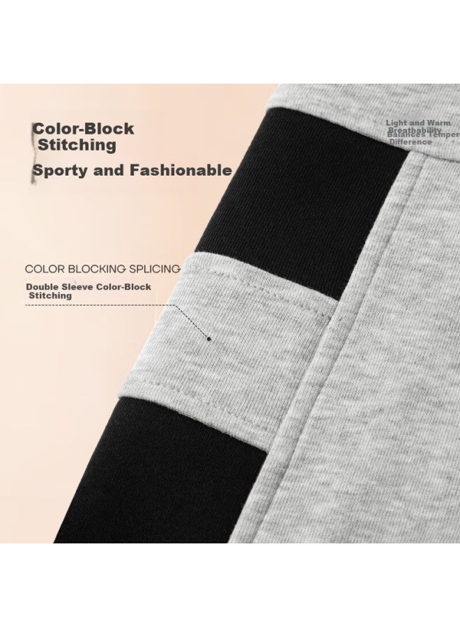 Pepco Boys' Spring And Autumn Set  Colorblock Crewneck Sweatshirt And Sports Two-piece Set For Older Kids - Image 3