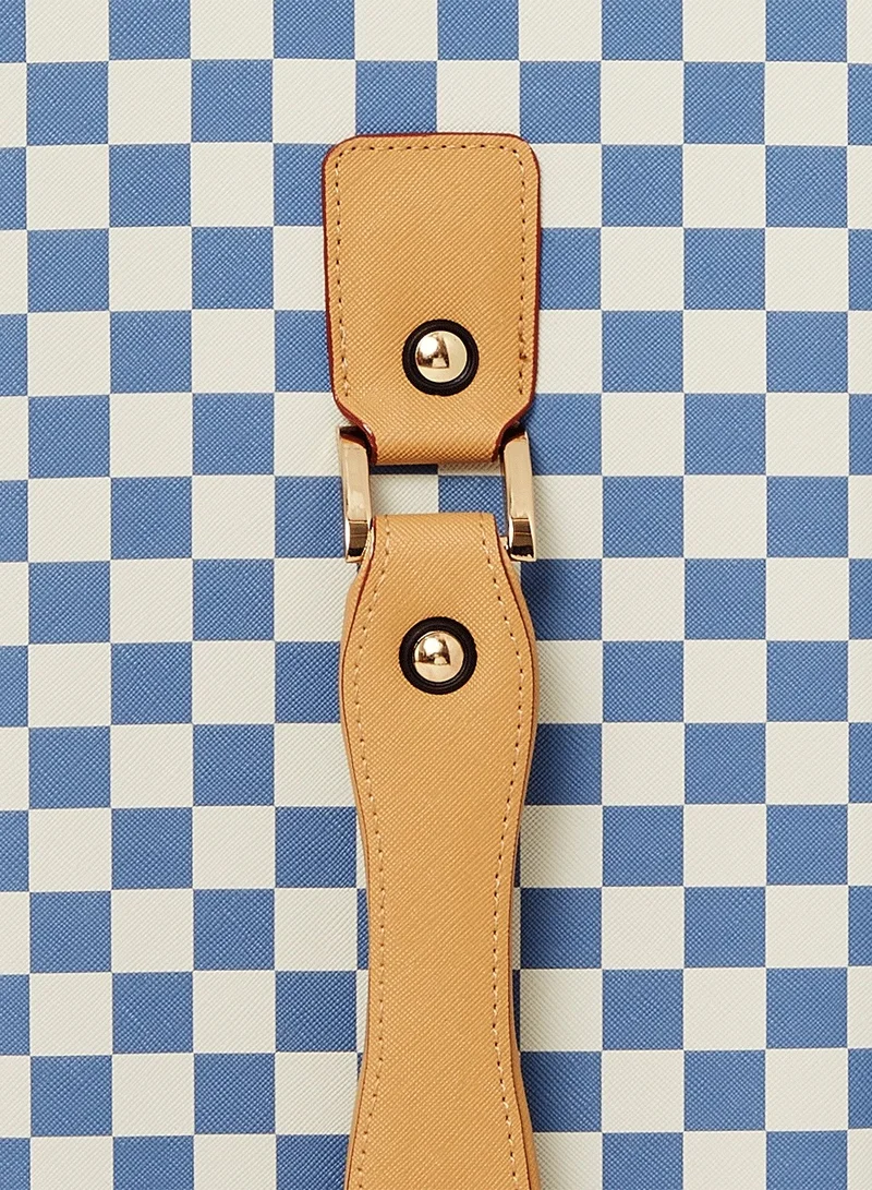 SPRAYGROUND LETTER CHECKERS CARRY LUGGAGE