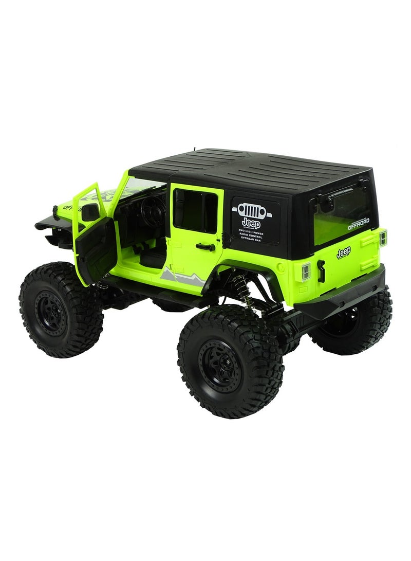 Large 1:8 R/C 4X4 RECHARGEABLE JEEP - Green - Image 3