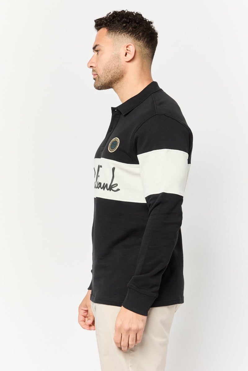 Paul Frank قميص بولو بأكمام طويلة للرجال بتصميم عادي مع شعار العلامة التجارية، متعدد الألوان - Image 2