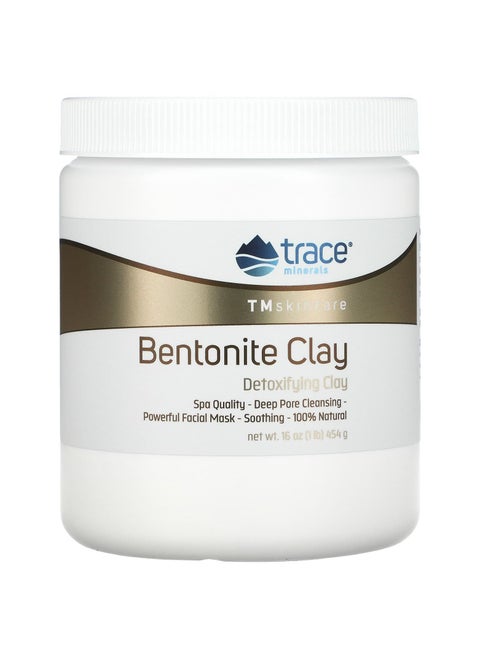 Trace Minerals Bentonite Clay, Detoxifying Clay, 16 oz