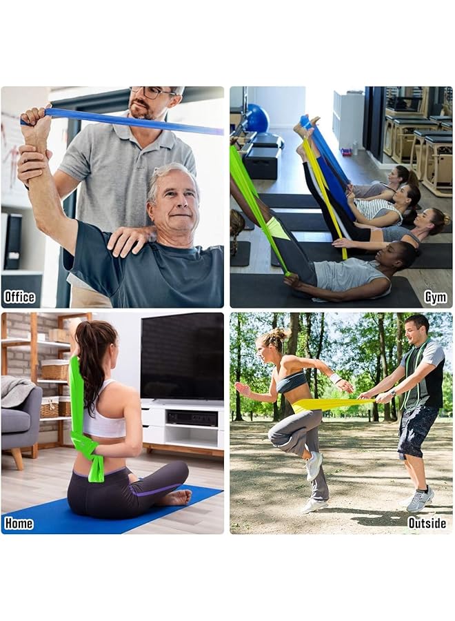 SAGREENY Resistance Bands Elastic Exercise Bands 3 Pack Physical Therapy Tension Band Recovery Band Workout Strength Training Bands for Women Yoga Arms Upper Body and Shoulders - Image 4