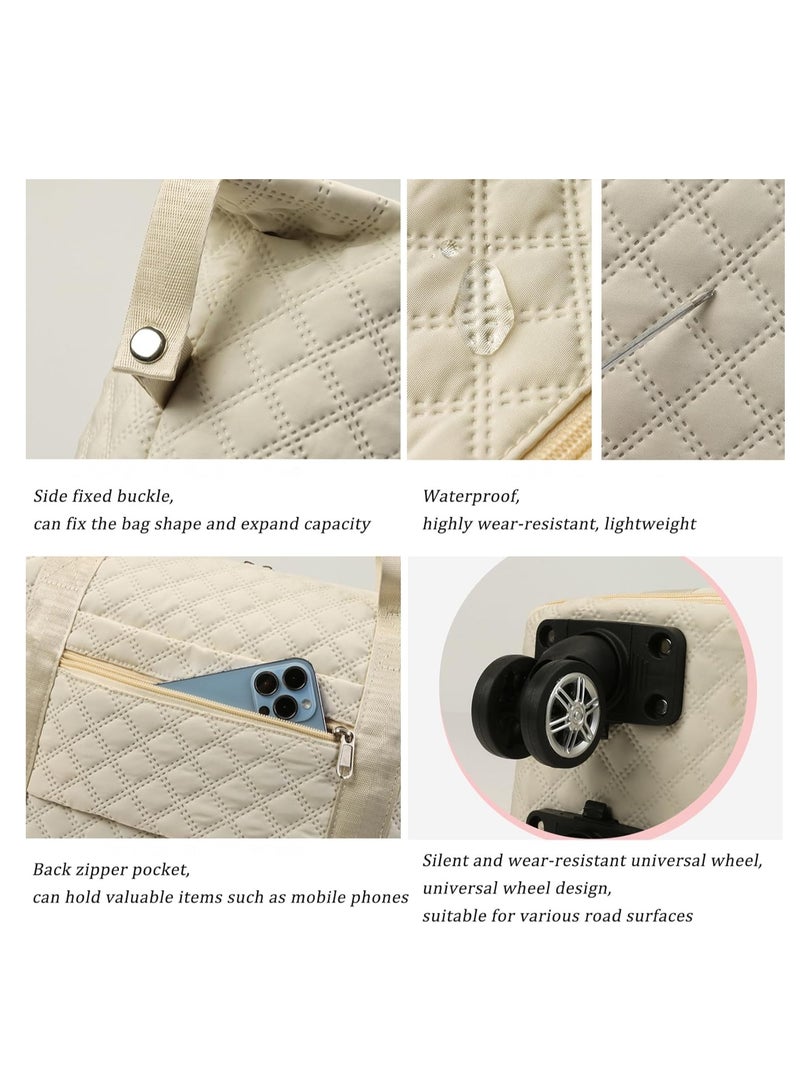 DUNISO Luggage compartment, foldable and detachable rolling luggage bag, portable travel suitcase travel bag, suitable for men's and women's travel or business - Image 3