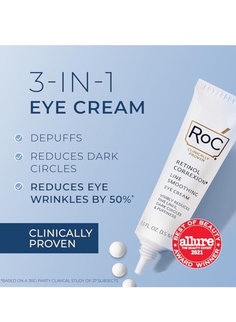 RoC Retinol Correxion Anti-Aging Eye Cream Treatment for Wrinkles, Crows Feet, Dark Circles, and Puffiness.5 fl. oz - Image 2