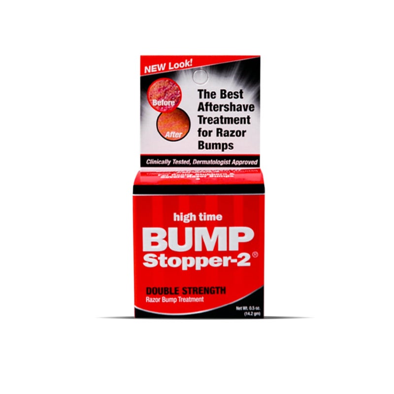 High Time Bump Stopper 2 Double Strength Razor Bump Treatment | Formulated to Relieve Razor Burn | Eliminates Ingrown Hairs | Aftershave For Men - 0.5 OZ - Image 1
