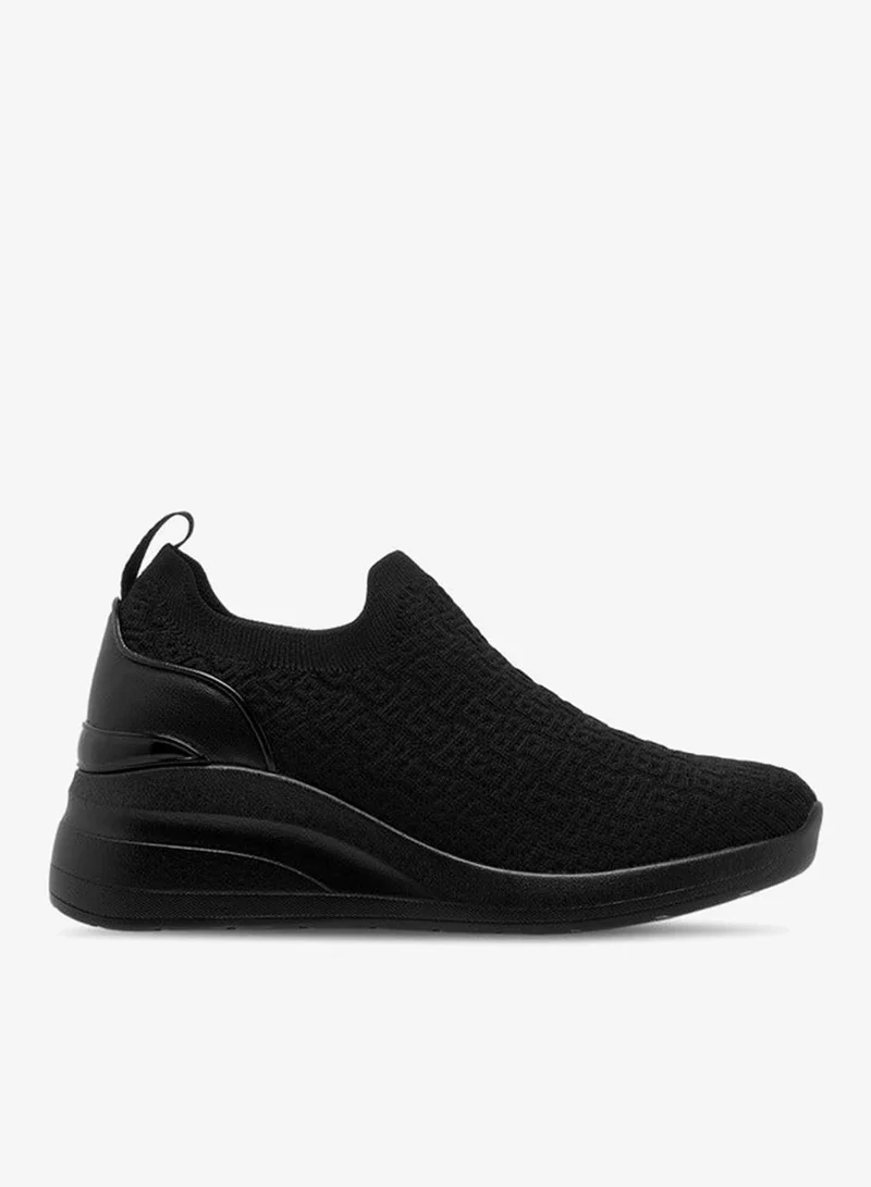 Flora Bella By Shoexpress Women's Monogram Textured Slip-On Sneakers