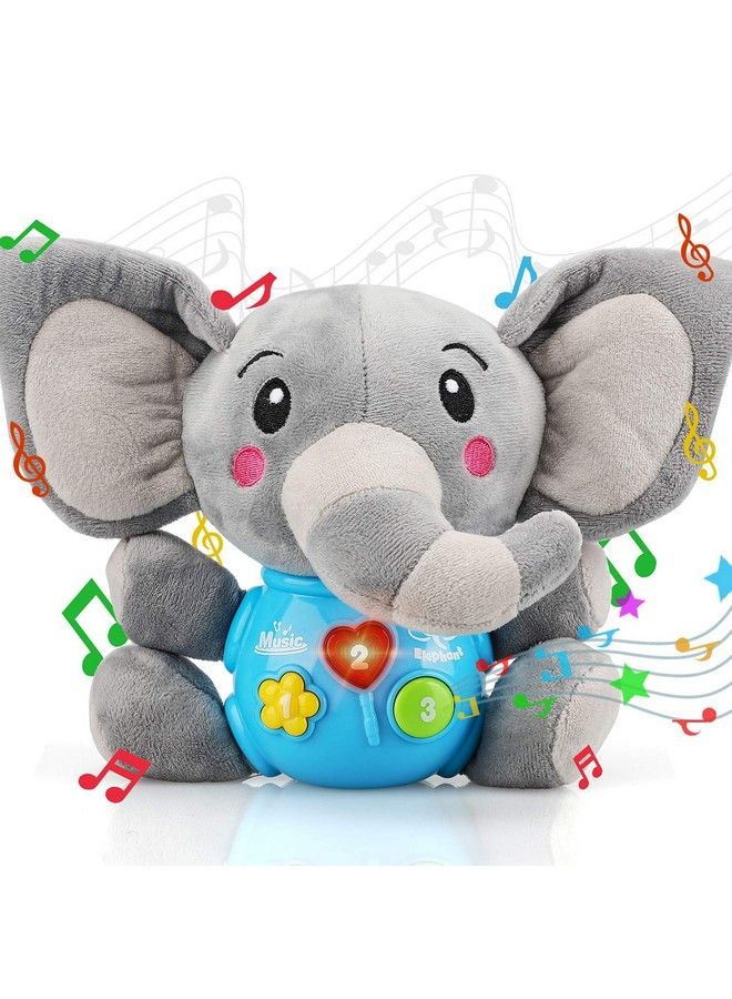 STEAM Life Baby Toys 0 3 6 12 Months Plush Elephant Infant Toys Newborn Baby Musical Toys For Baby 6 To 12 Months Light Up Baby Toys For Boys Girls Toddlers Baby Gifts For 0 3 6 9 12 Month - Image 1