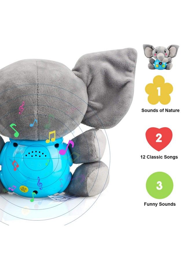 STEAM Life Baby Toys 0 3 6 12 Months Plush Elephant Infant Toys Newborn Baby Musical Toys For Baby 6 To 12 Months Light Up Baby Toys For Boys Girls Toddlers Baby Gifts For 0 3 6 9 12 Month - Image 4