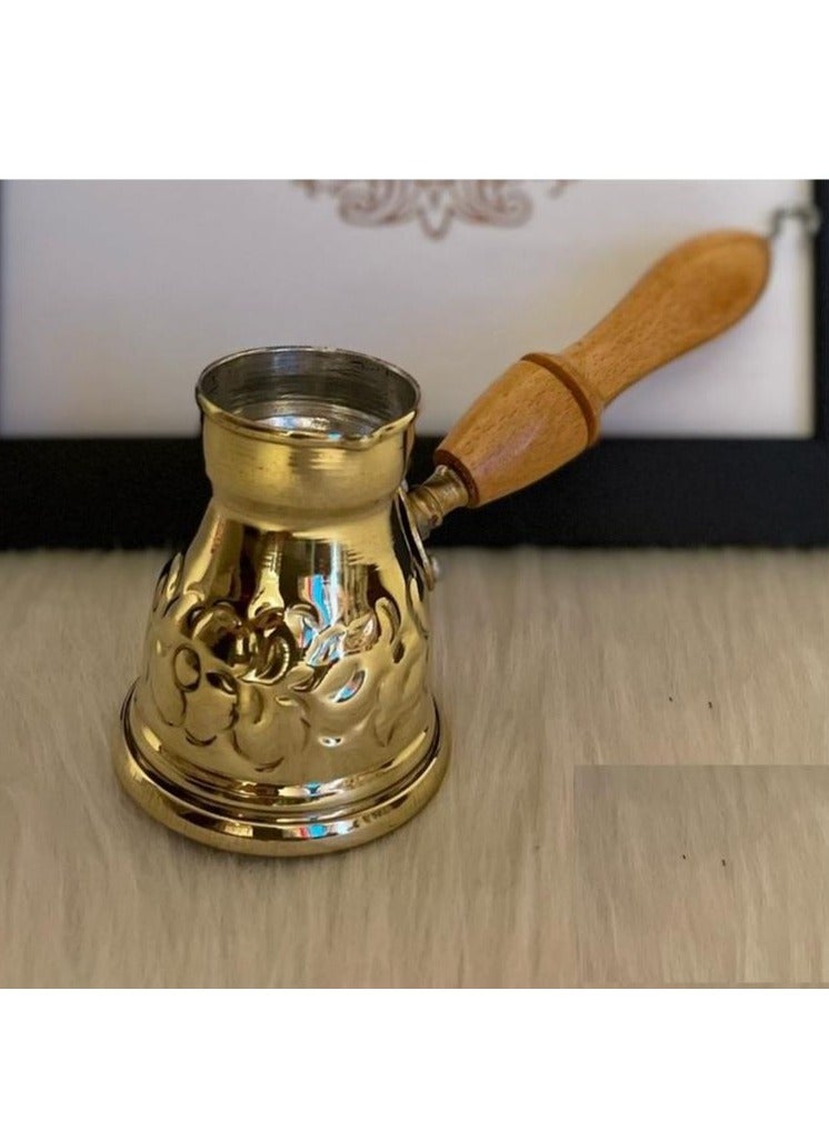 كانكا طقم القهوة التركية 3قطع من النحاس الخالص سبرتاية ملكية ,كنكة ,صينية منقوشة, - Image 3