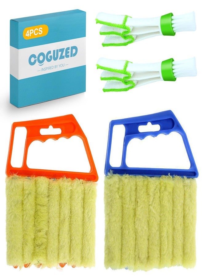 CoguZed 4-Pack 7-Slat Window Blind Duster – Washable Mini Cleaner for Blinds, Shutters & AC Vents Compact Handheld Tool for Home & Office Use - Image 1