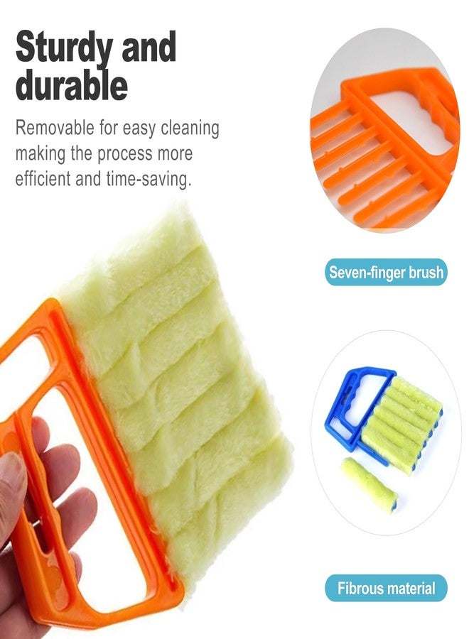 CoguZed 4-Pack 7-Slat Window Blind Duster – Washable Mini Cleaner for Blinds, Shutters & AC Vents Compact Handheld Tool for Home & Office Use - Image 3