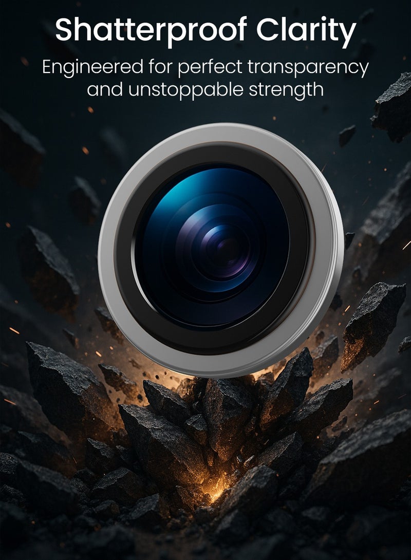 Moxedo Camera Lens Protector for iPhone 17 Pro 6.3”/ iPhone 17 Pro Max 6.9” 9H Tempered Glass Aluminum Alloy Individual Ring Camera Lens Cover Protector with Easy Installation Tool– Titanium - Image 5