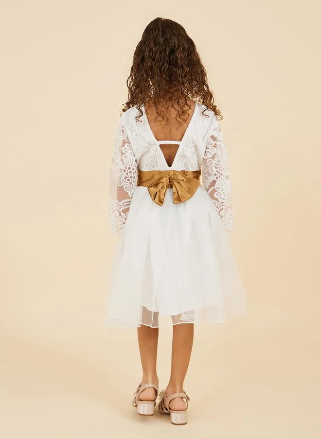 Styli Lace Bodice Dress