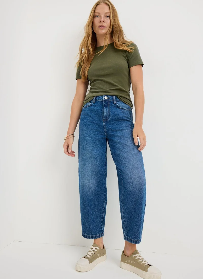 Matalan Green Plain Fitted T-Shirt