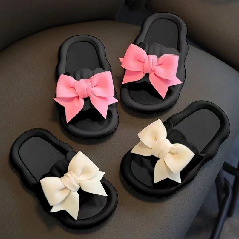 Student Dormitory Bow Label Sweet Fashion Girl Slippers Couple'S Slip-On Slip-On Slip-On Slippers Indoor - Image 4